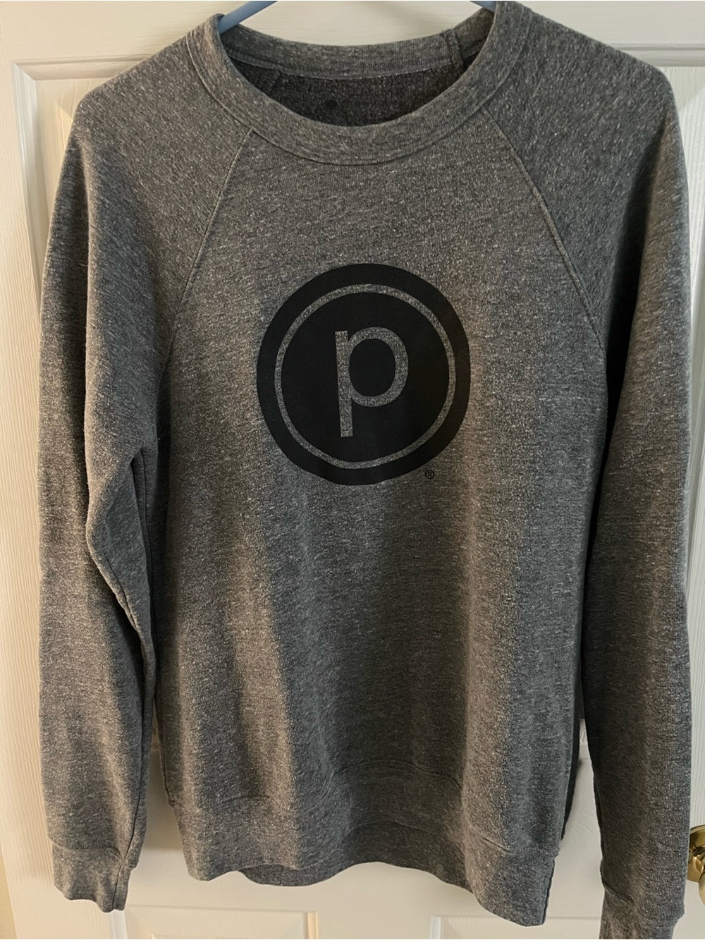 PURE BARRE Gray Women Crewneck Sweatshirt with Black Logo & FREE logo gift bag!